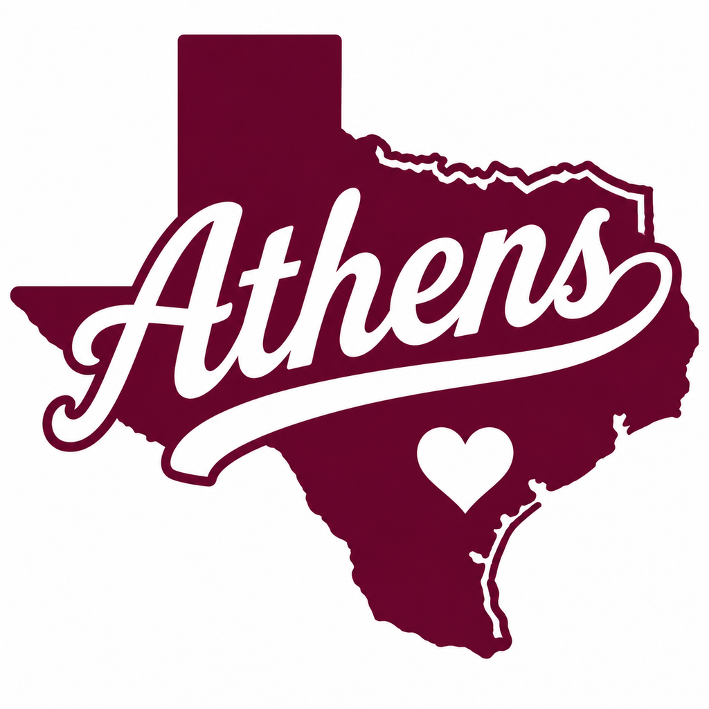 Athens, Texas Heart - White