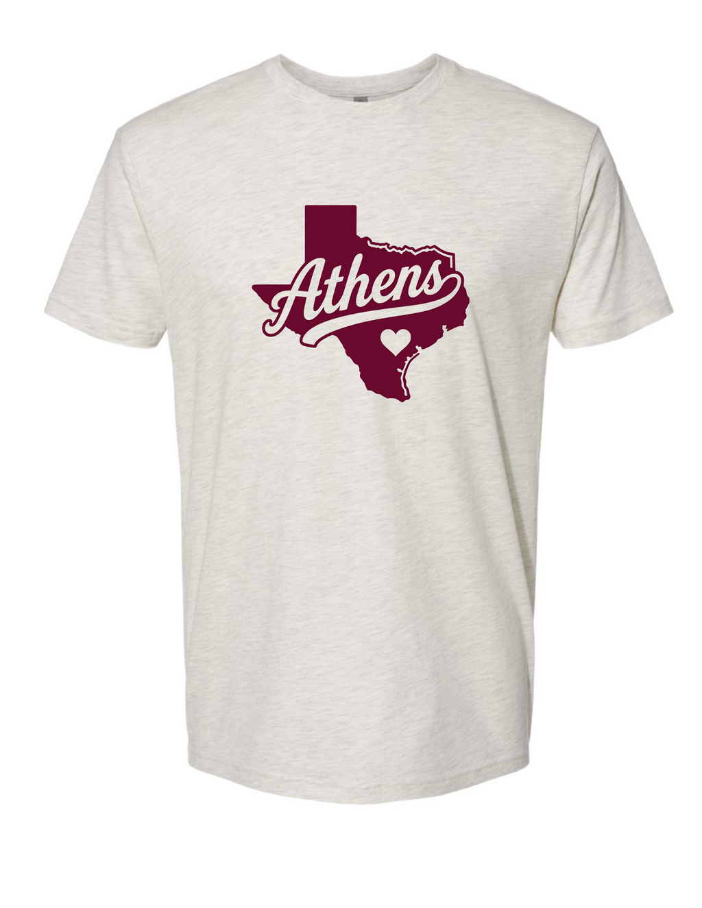 Athens, Texas Heart - White